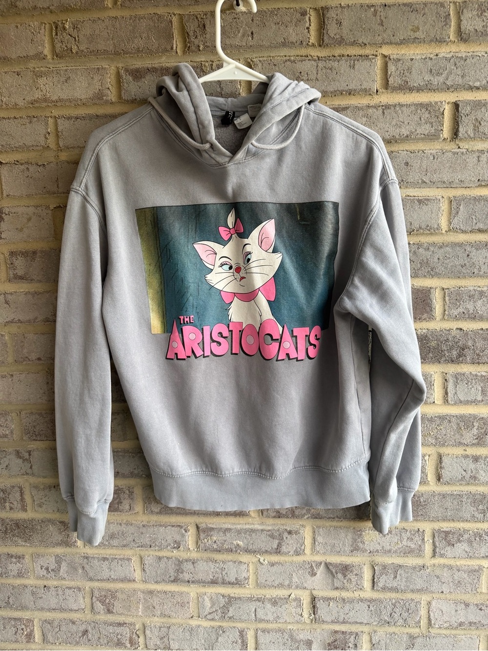 H&M Disney The Aristocats Marie Graphic Hoodie Grey Women’s Size M